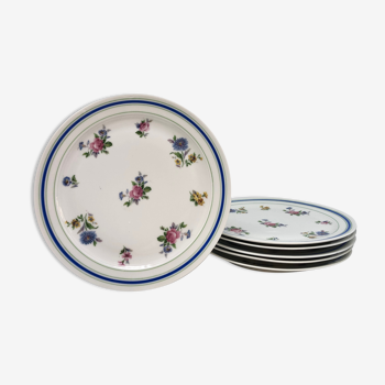 6 assiettes plates “ lourioux foëcy “