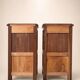 Pair of bedside tables — Art Deco style — Solid black stained oak