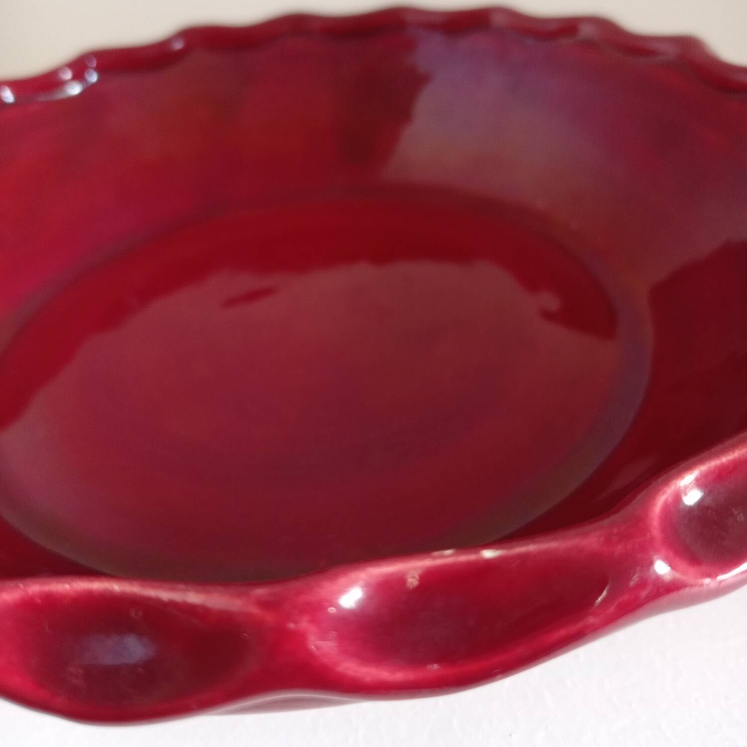 Signed ceramic presentation dish