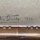 Pastel Painting "Portrait of a Man" Gaston Edouard Guédy (1874-1955) huge coast