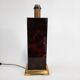 Lampe effet briar et laiton lucite années 1980
