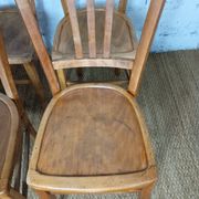 Ensemble de 10 chaises bistrot années 1950-60 vintage Luterma