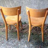 Pair of chairs Bistro Baumann 50s vintage