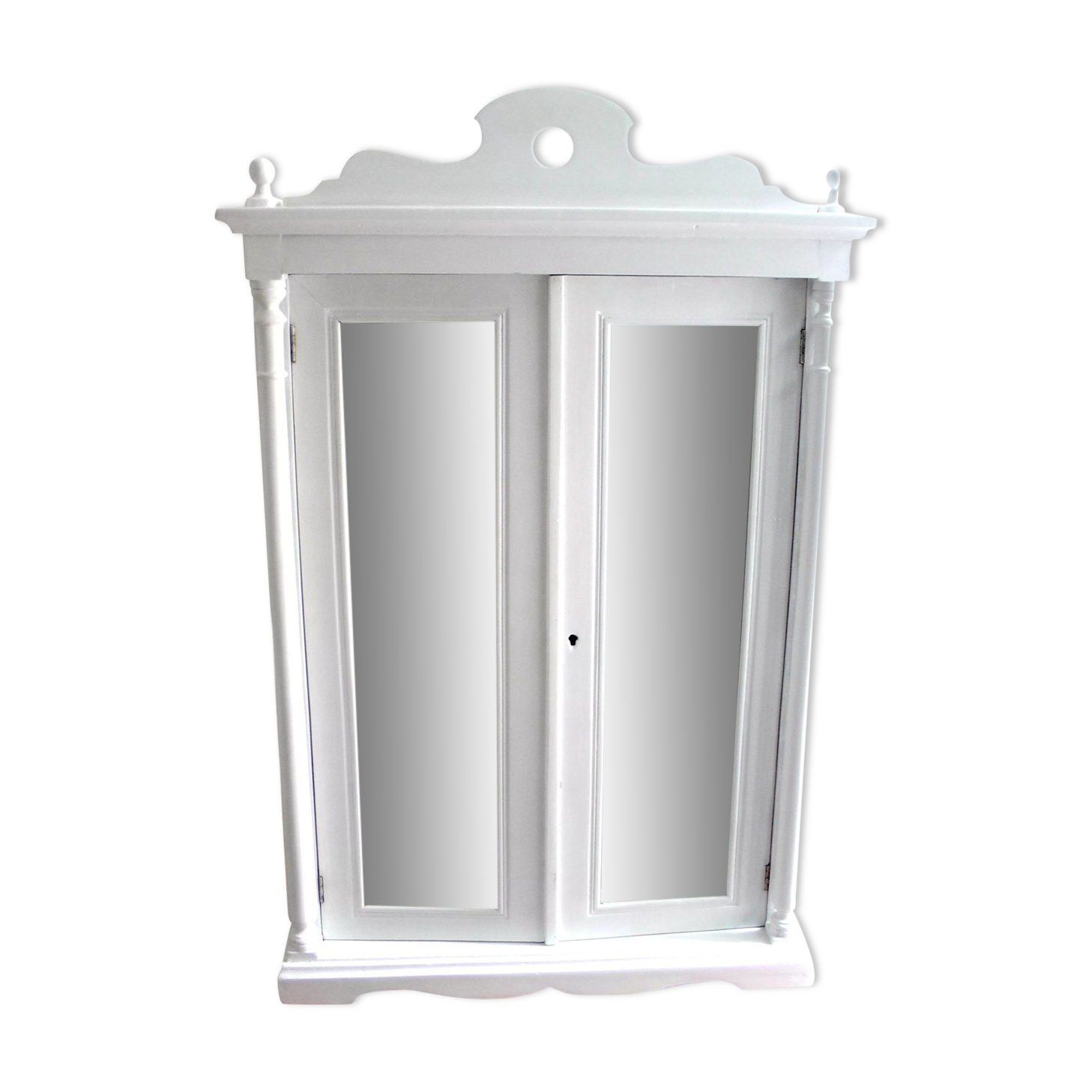 Wall cabinet with mirror