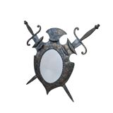 Specchio Araldico anni '70 in Ferro Battuto