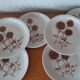 6 assiettes en grès Sarreguemines motif "chardons"
