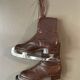 Rare pair of women's ice skates, Schumacher St. Moritz, circa 1910-11.