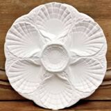6 plates of white oysters barbotine Sarreguemines