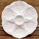 6 assiettes à huîtres blanche barbotine Sarreguemines