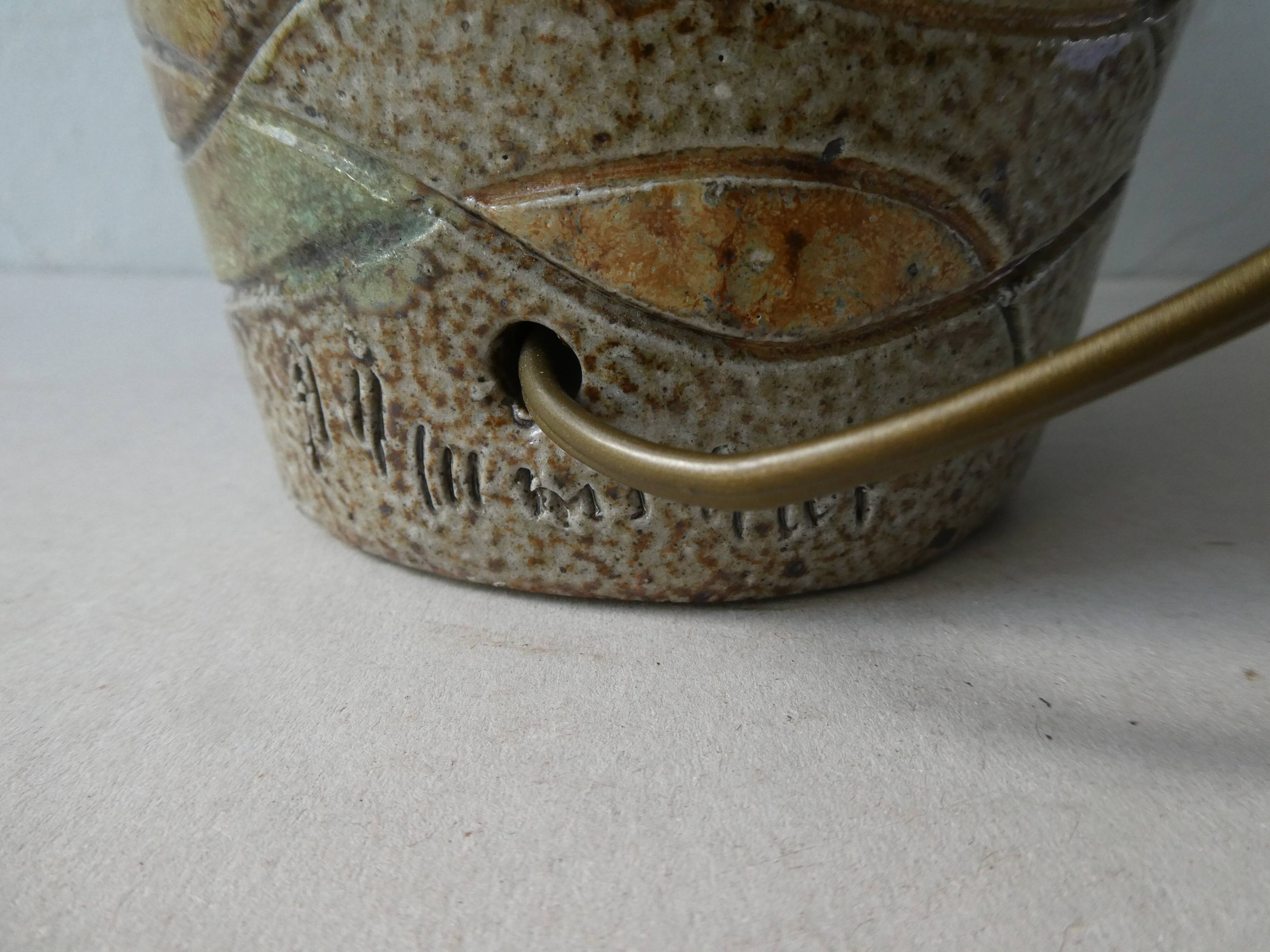 Sandstone lamp by Jean Claude Monange, 60s