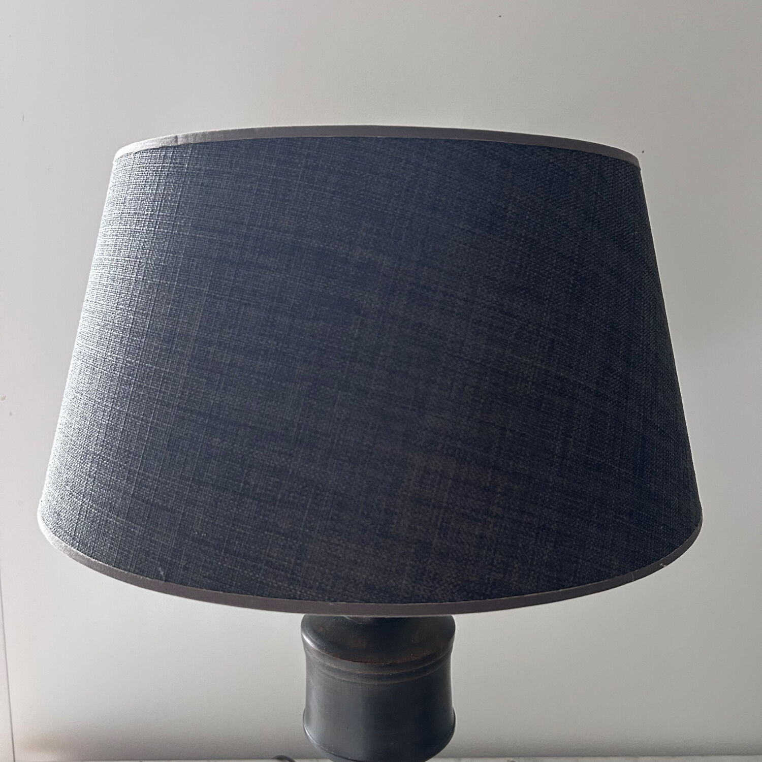 Dark wood table lamp