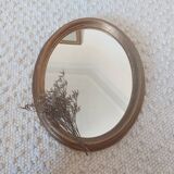 Vintage oval gilded wood mirror