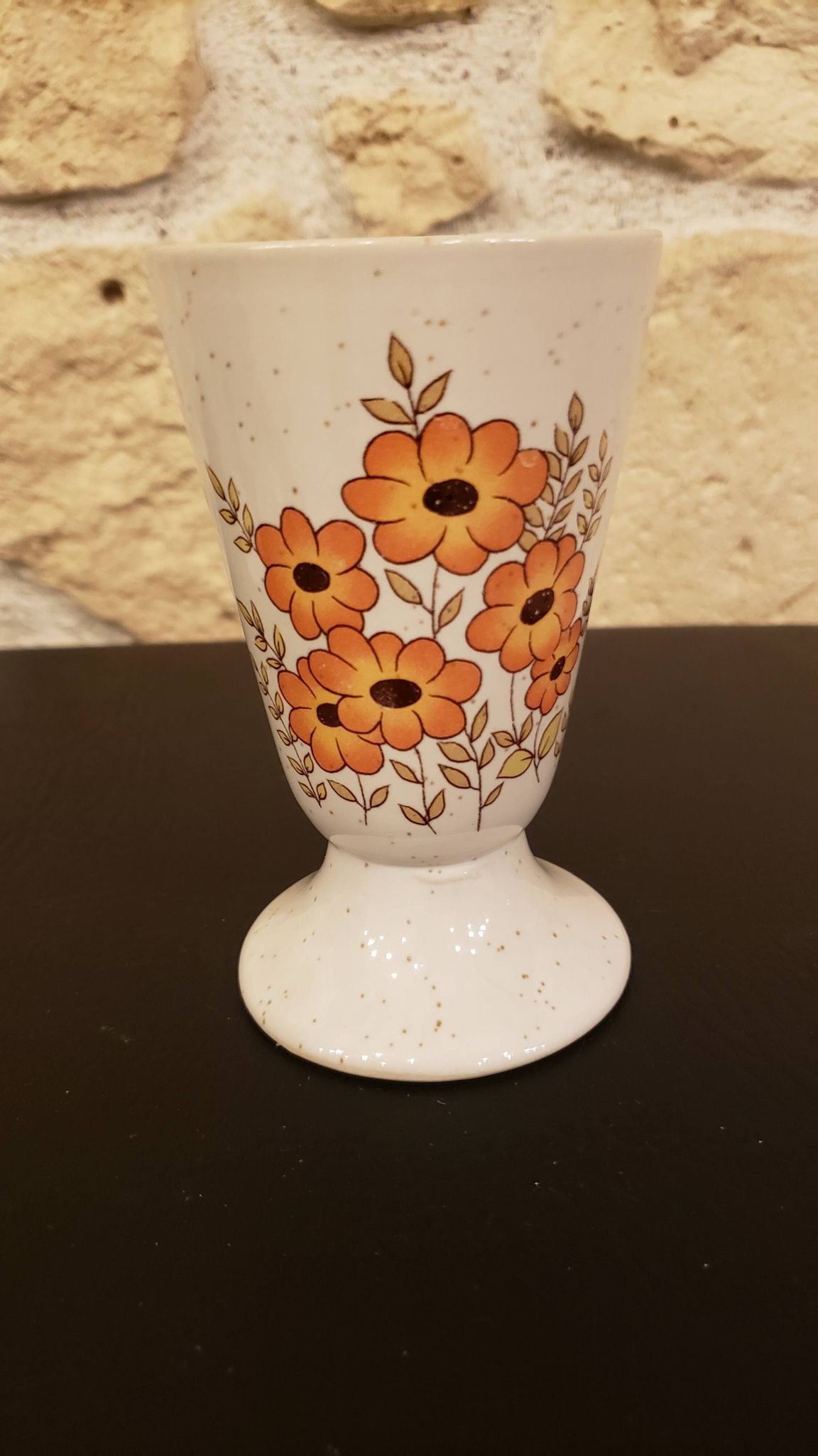 Set of 5 vintage floral art mazagrans