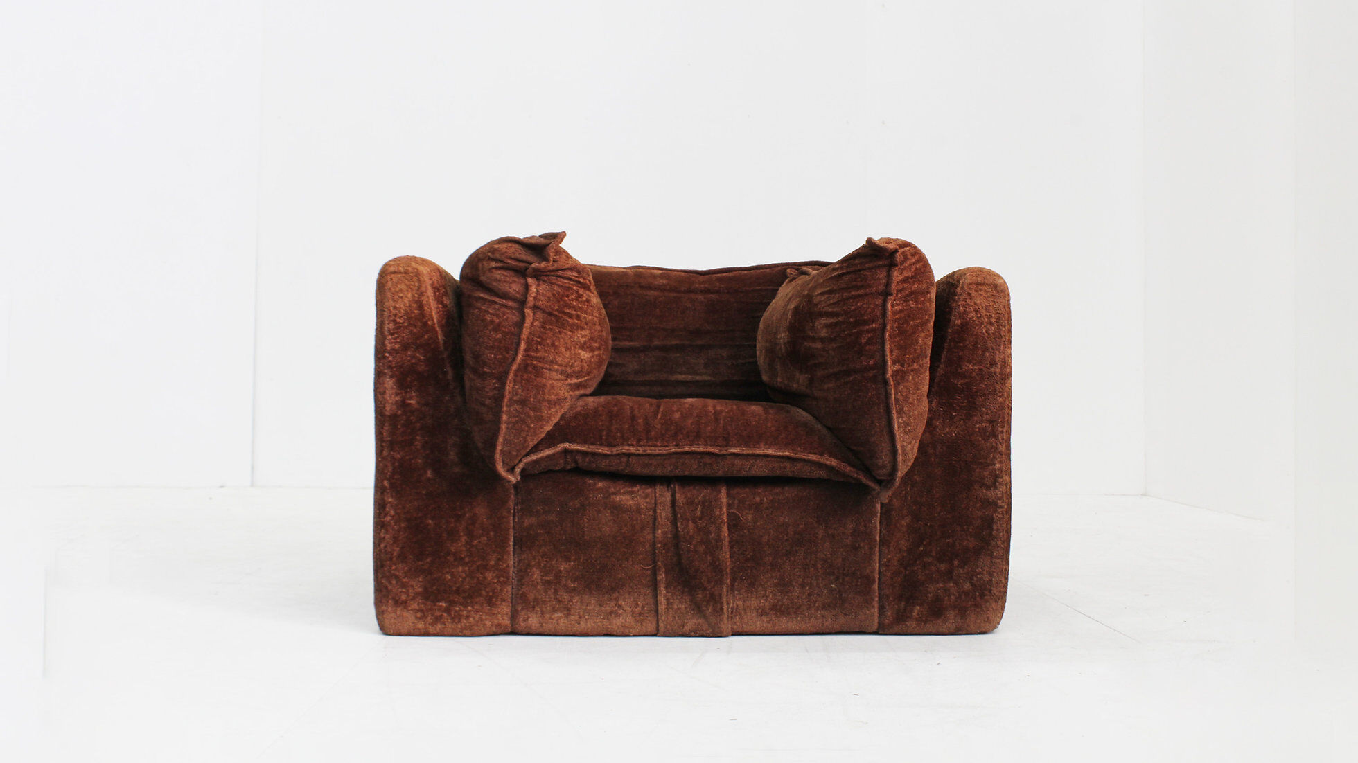 Vintage Italian brown armchair 1970s