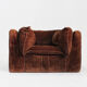 Vintage Italian brown armchair 1970s