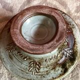 Stoneware Butter Dish Signed A