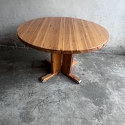 Extendable dining table in solid pine, Scandinavia, 1970s