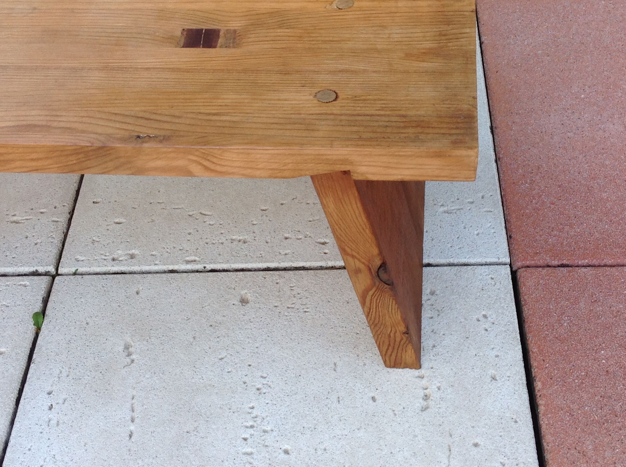 Low console in pine Scandinavian style / vintage 60s-70s