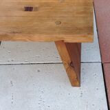 Low console in pine Scandinavian style / vintage 60s-70s