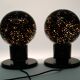 Pair of large 1980s Italian table lamps made of colorful multi-layer Murano