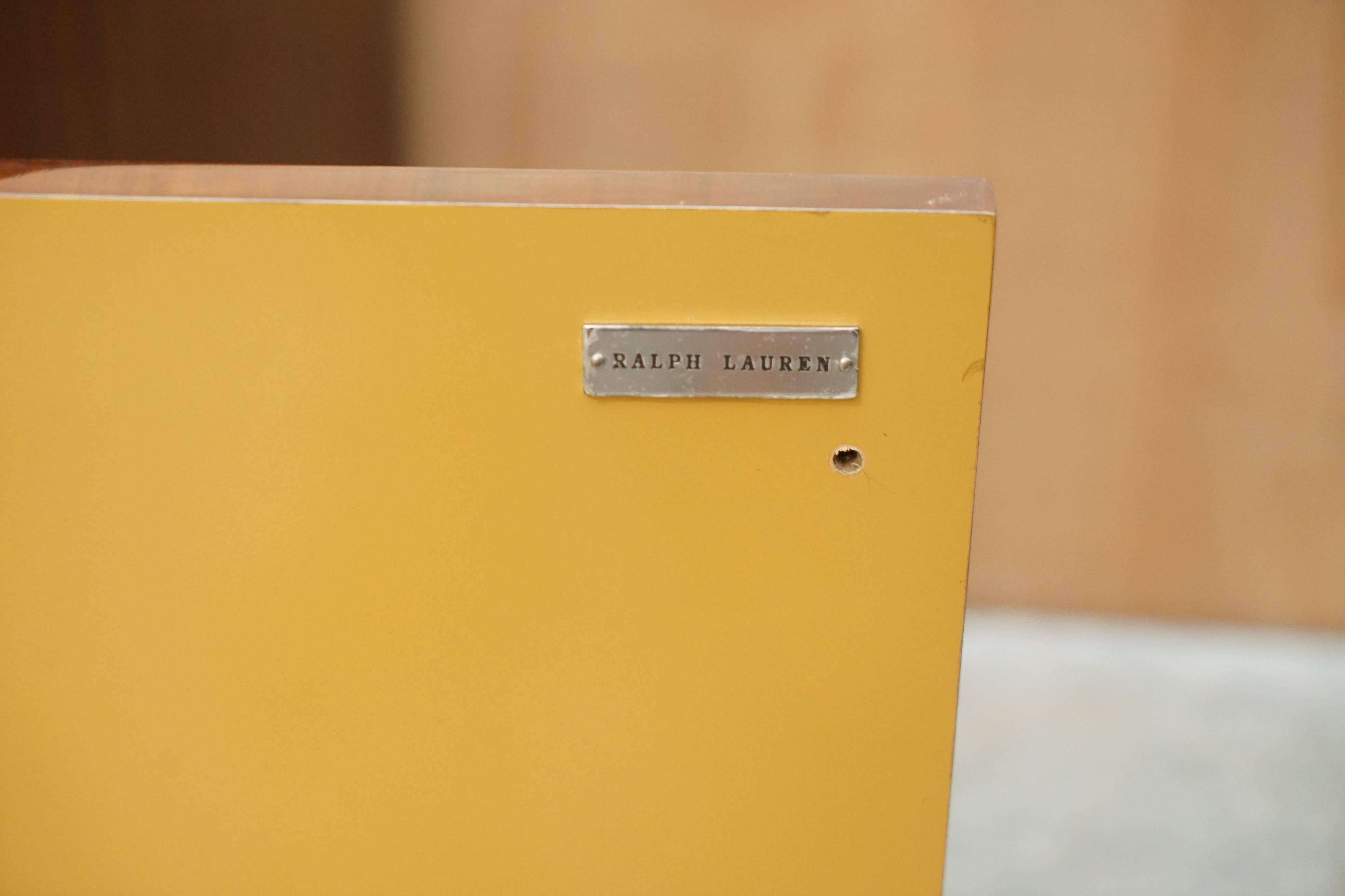 Bureau Art Déco Ralph Lauren Macassar & cuir