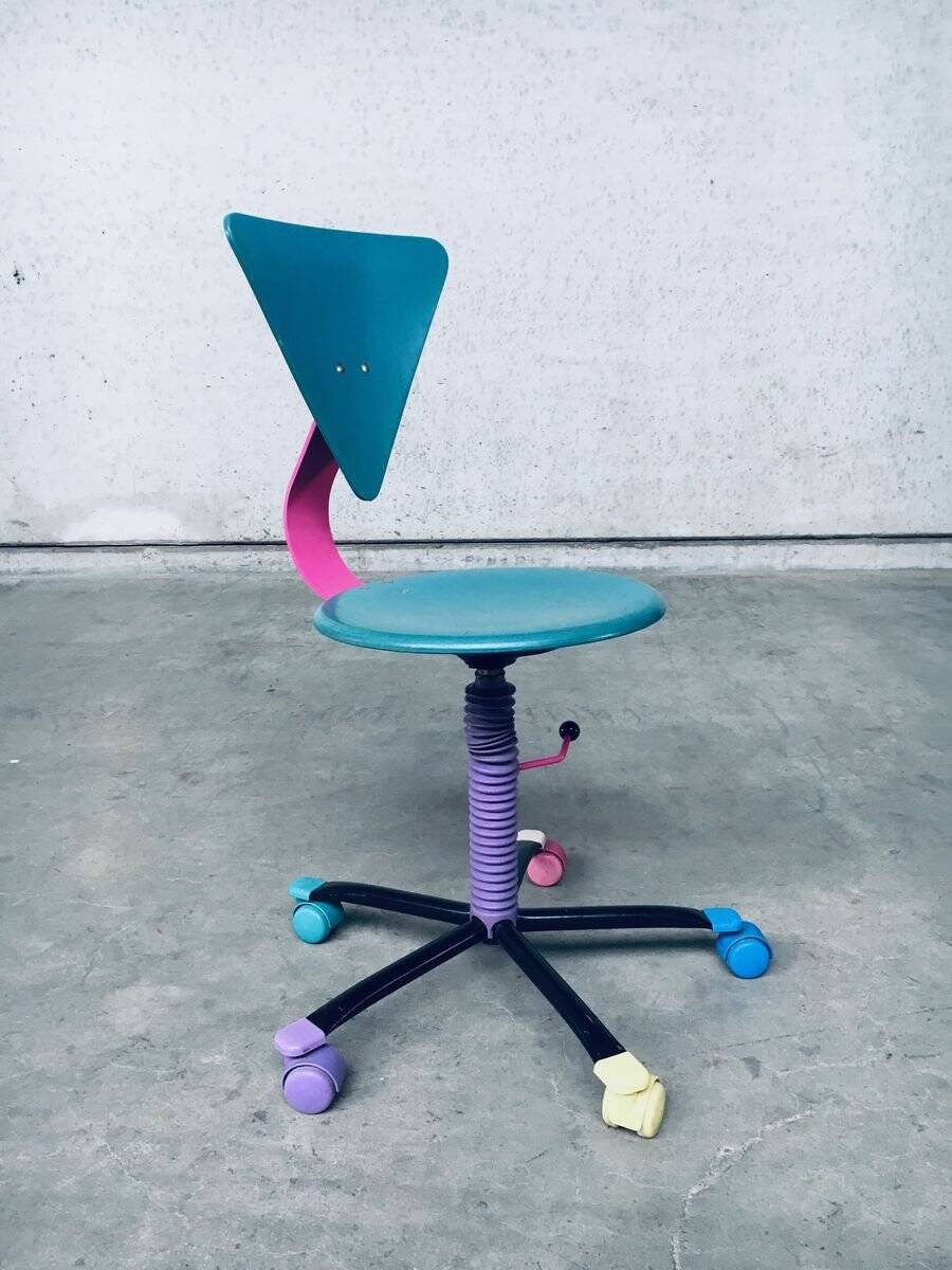 Colorful Desk Chair, 1980s