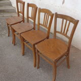 4 faux wood bistro chairs