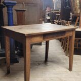 Old rustic bistro table in old solid oak -1m