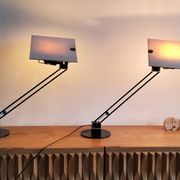 Pair of vintage w&o model lamps by Ketoff for aluminor, 1980s