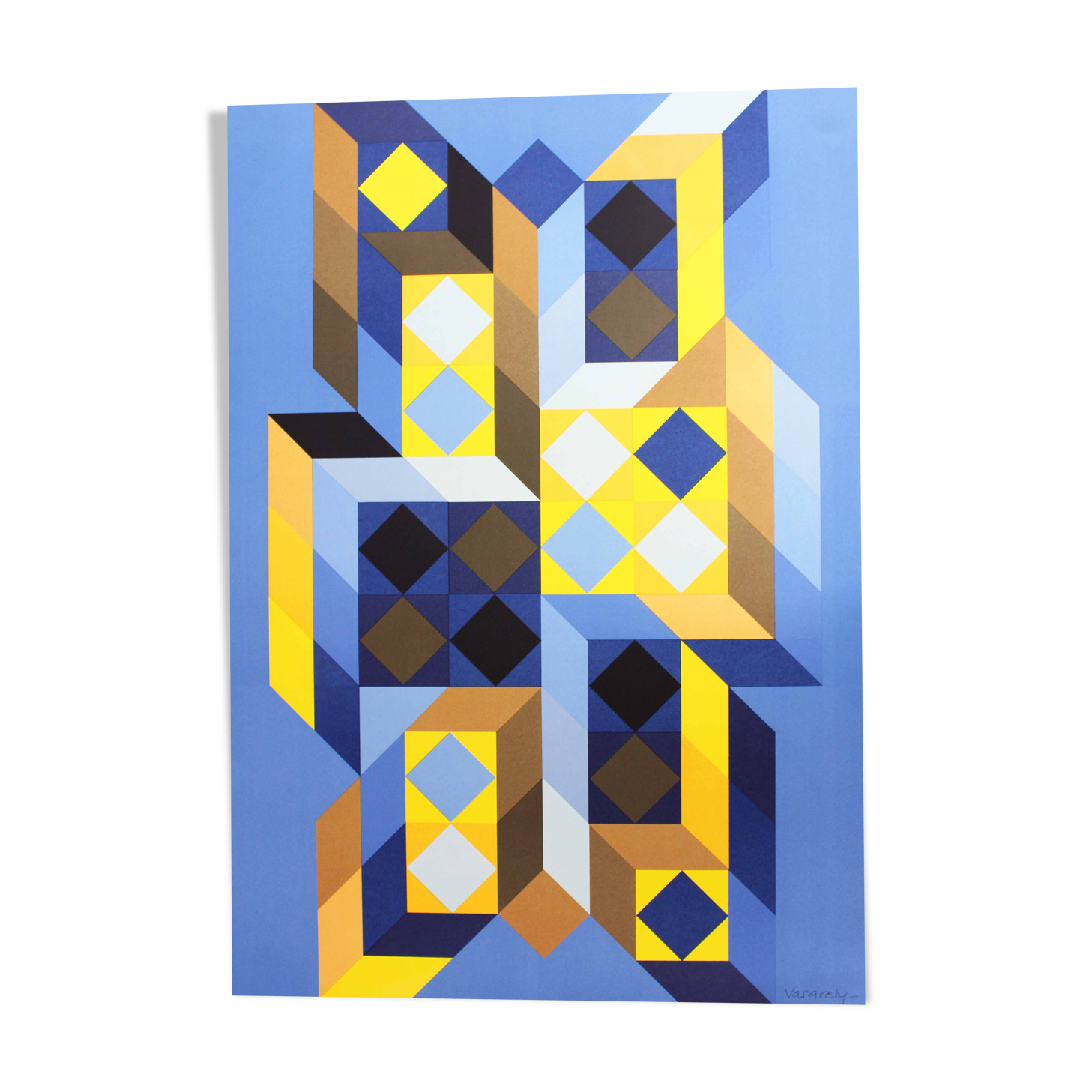"tridimor" silkscreen by Victor Vasarely 1969