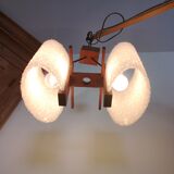 Vintage suspension, Scandinavian in perspex and wood