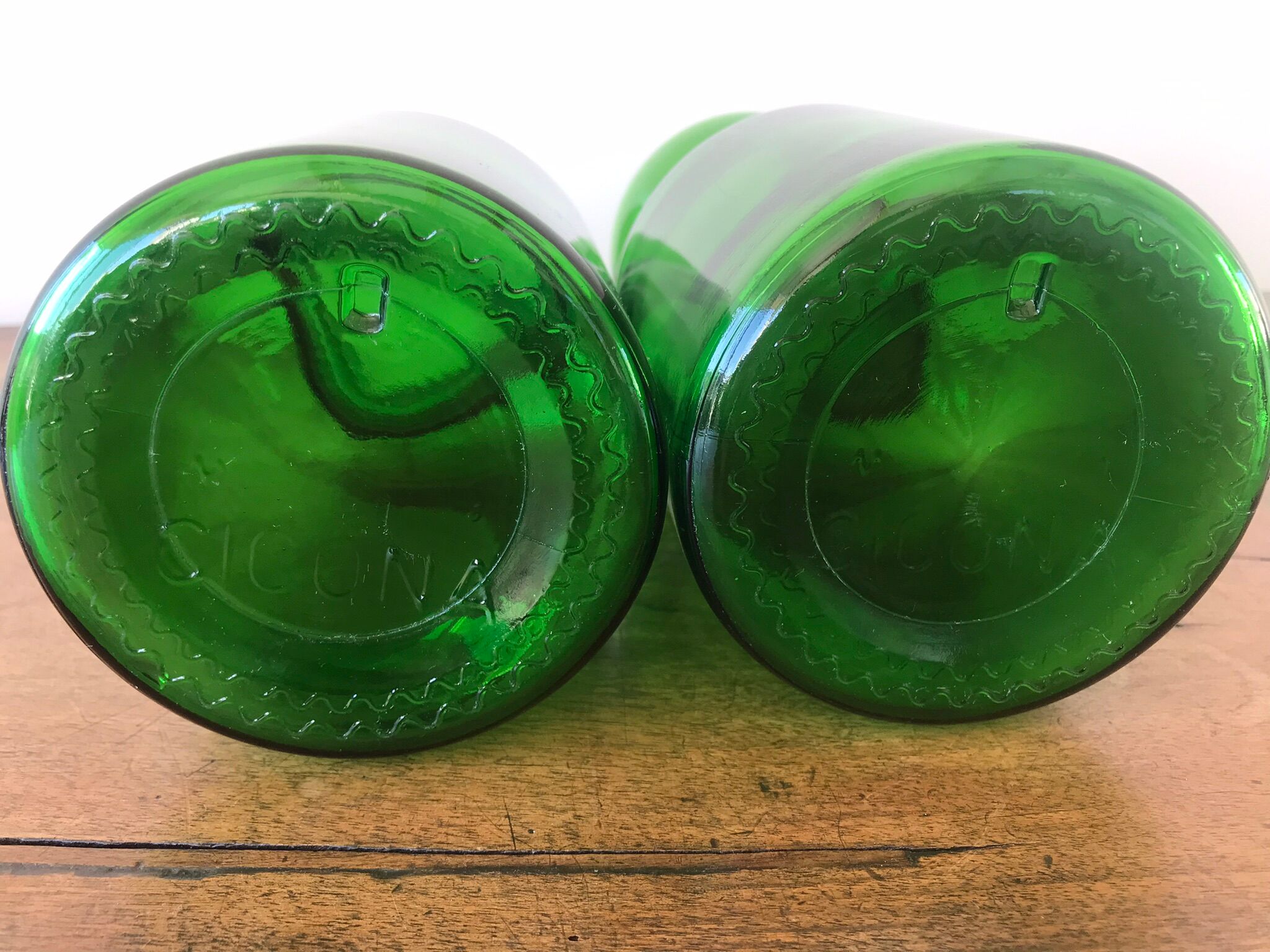 Green jars Cicona 70s