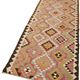 Turkish Handwoven Vintage Herki Kilim 106 cm x 340 cm