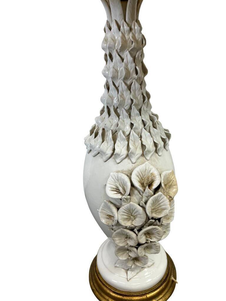 Vintage tall ceramic table lamp / floor lamp Ceramica Bondia