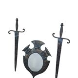 Specchio Araldico anni '70 in Ferro Battuto