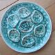 6 60s oyster plates green celadon Niderviller