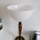 Lamp art deco foot wood Unilux opaline washbasin