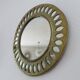 Old round mirror, ethnic, Moroccan, oriental, round brass 70s