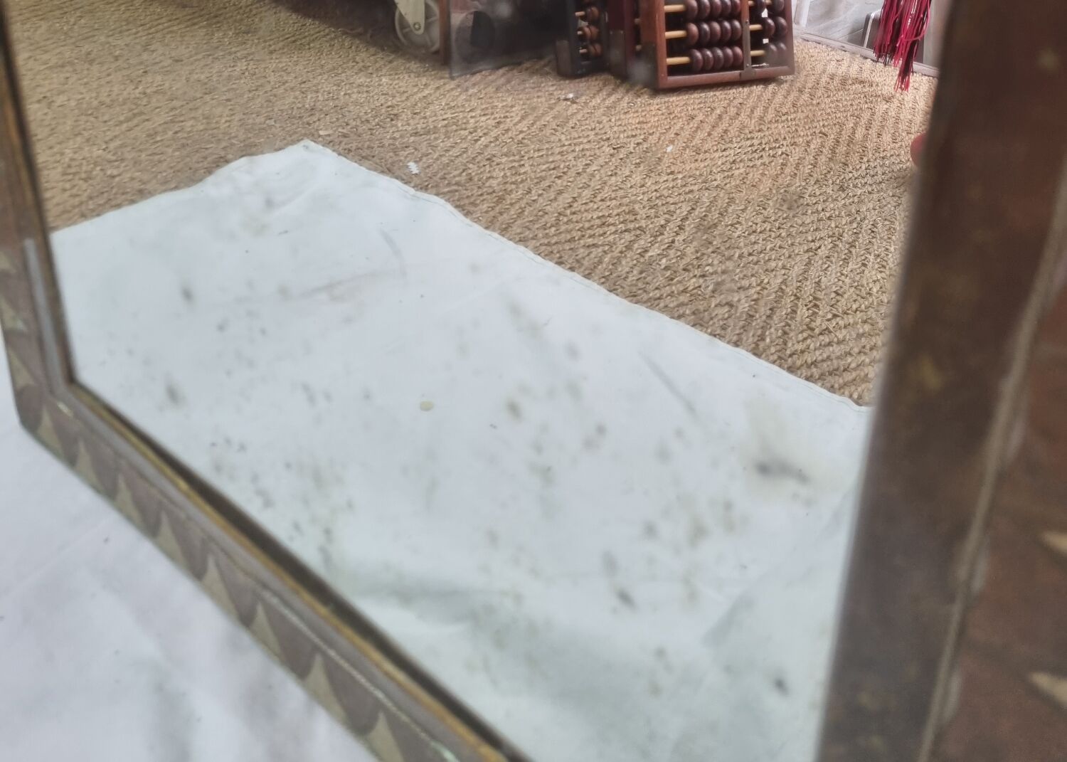 Oriental copper mirror 60x43cm