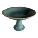 Blue earthenware footed bowl