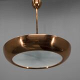 Bauhaus / Functionalist Copper Chandelier UFO, 1930s