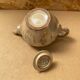 Antique teapot vallauris la roue ceramic beige vintage #b276