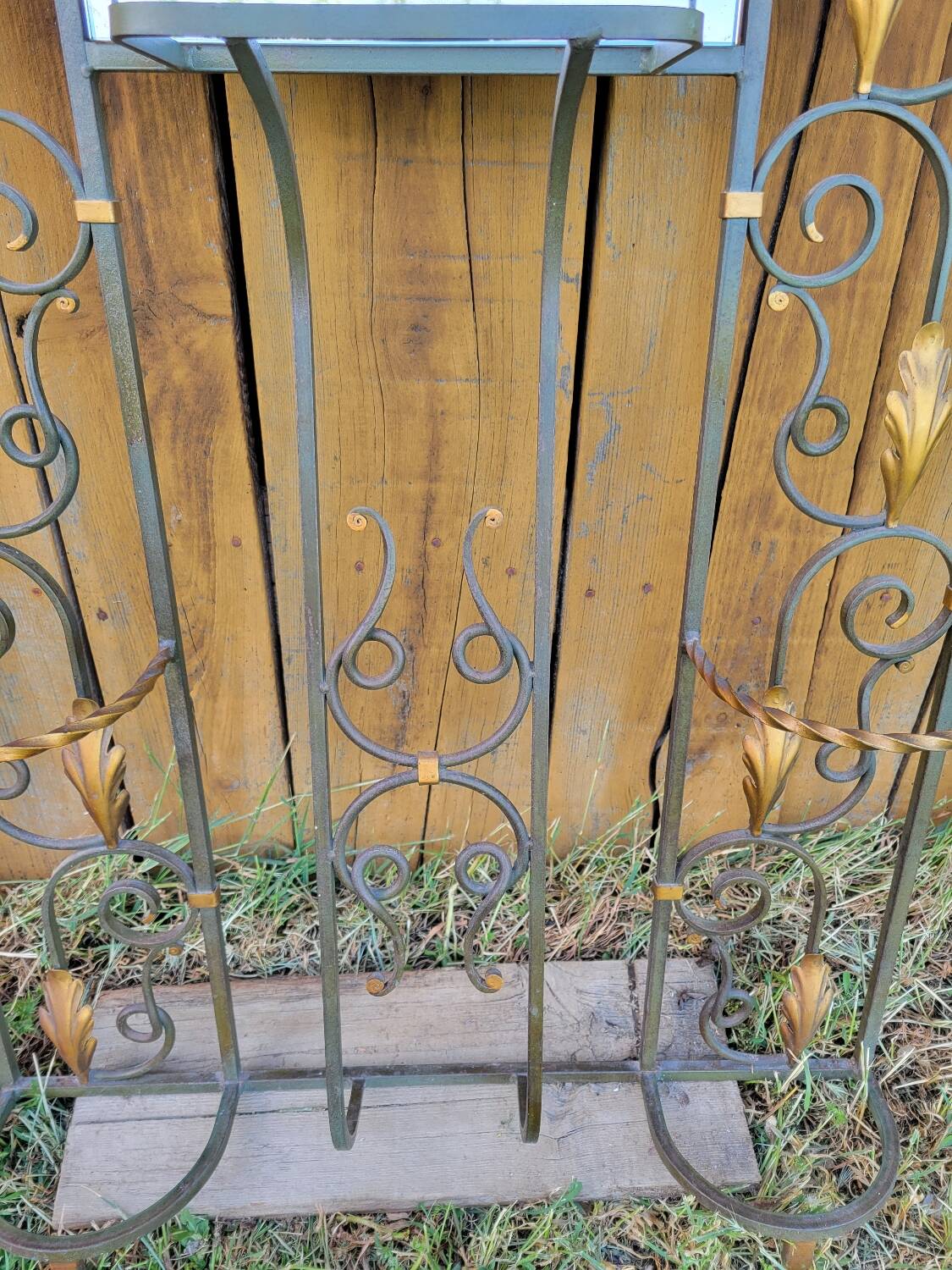 Art Deco 1930s wrought iron coat rack and hat stand