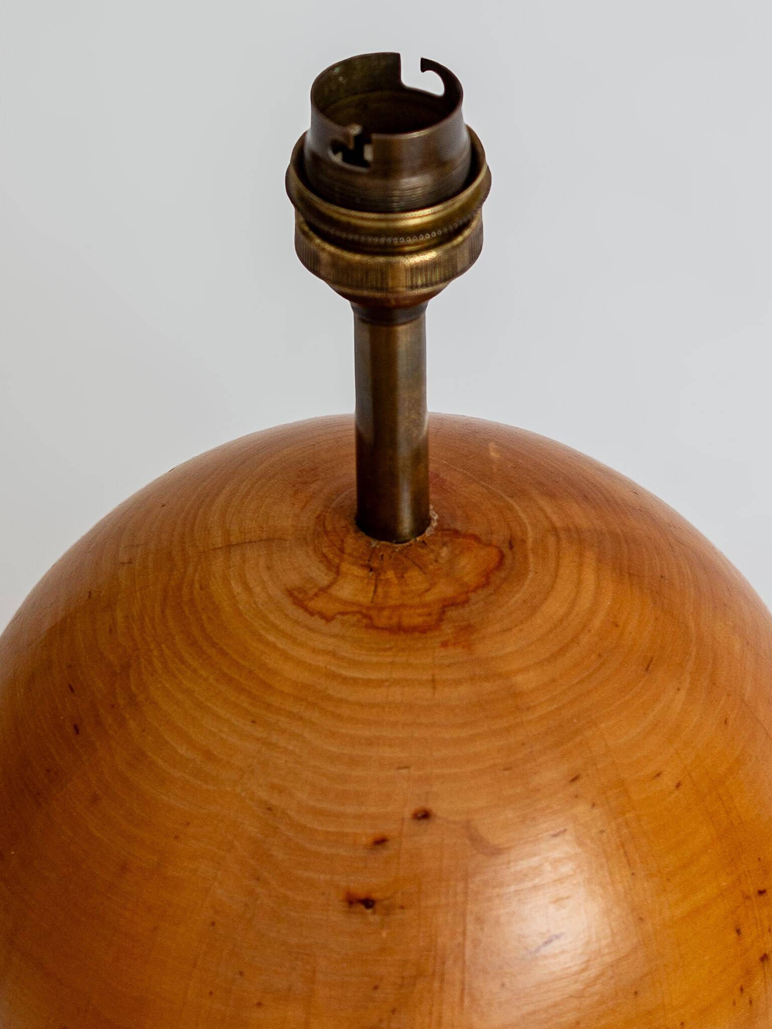 Ornamental lamp base made of elm wood, Italy 1960s.