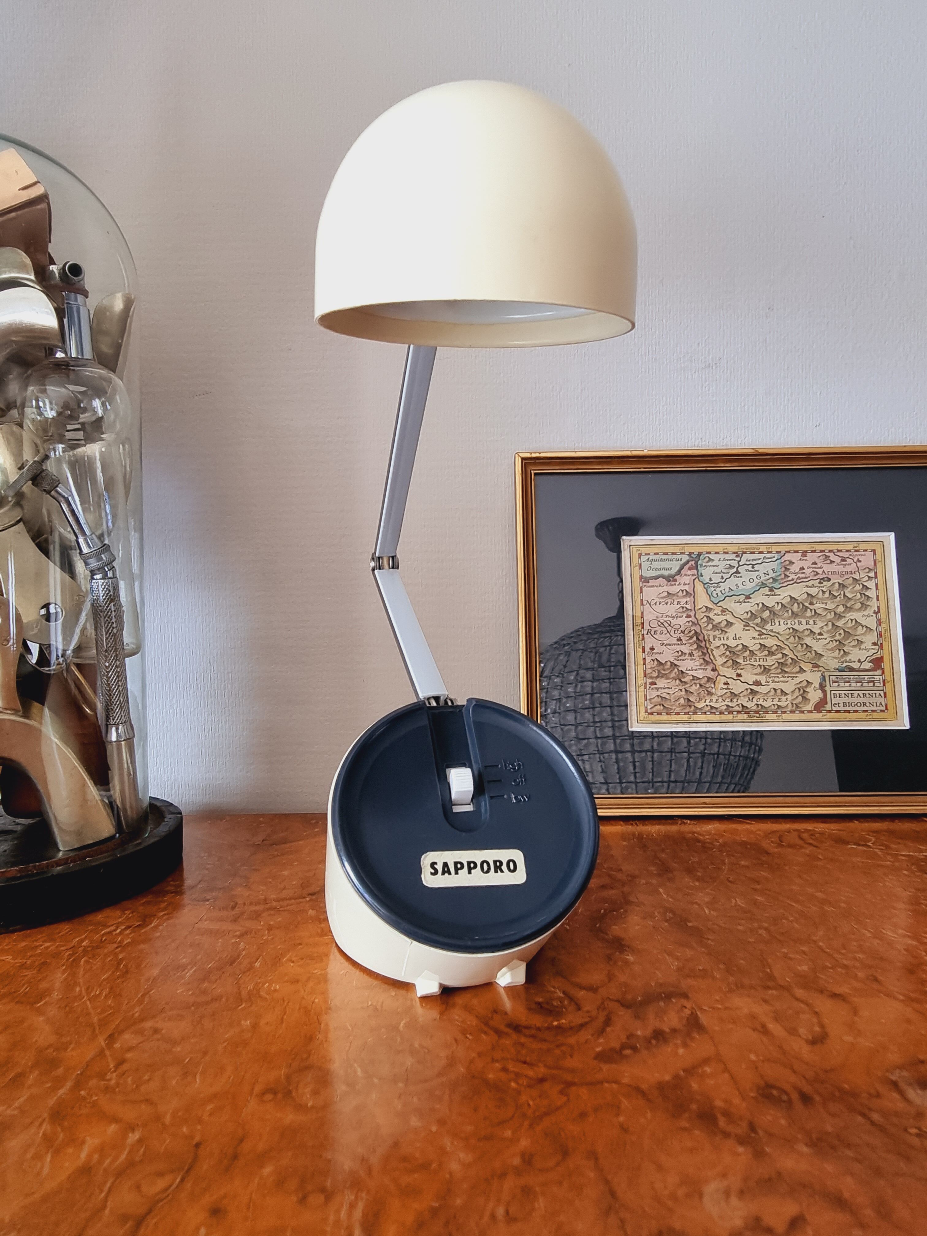 Japanese desk lamp, Space Age design, Kreo-Lite. 1970