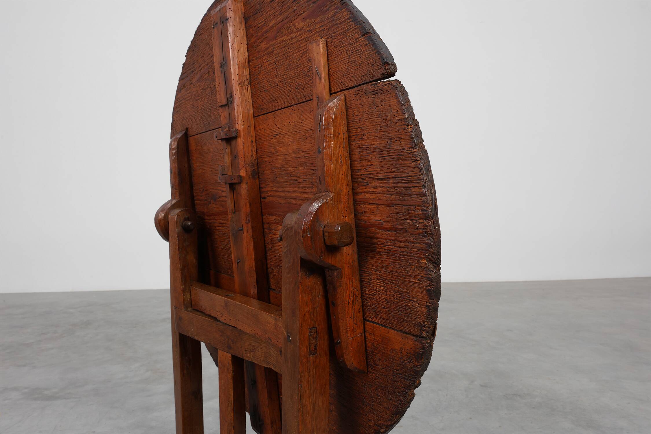 Antique oak Tilt top side table, France ca. 1800