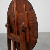 Antique oak Tilt top side table, France ca. 1800