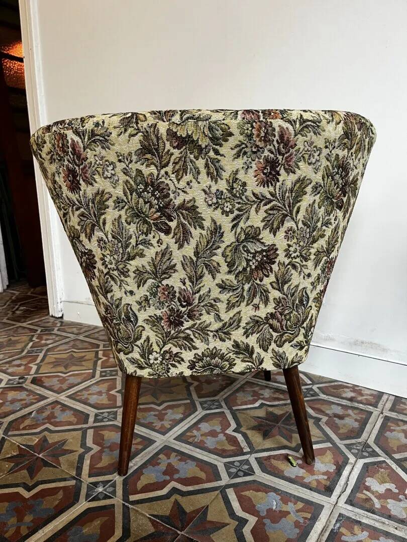 Fauteuil cocktail - tissu fleuri