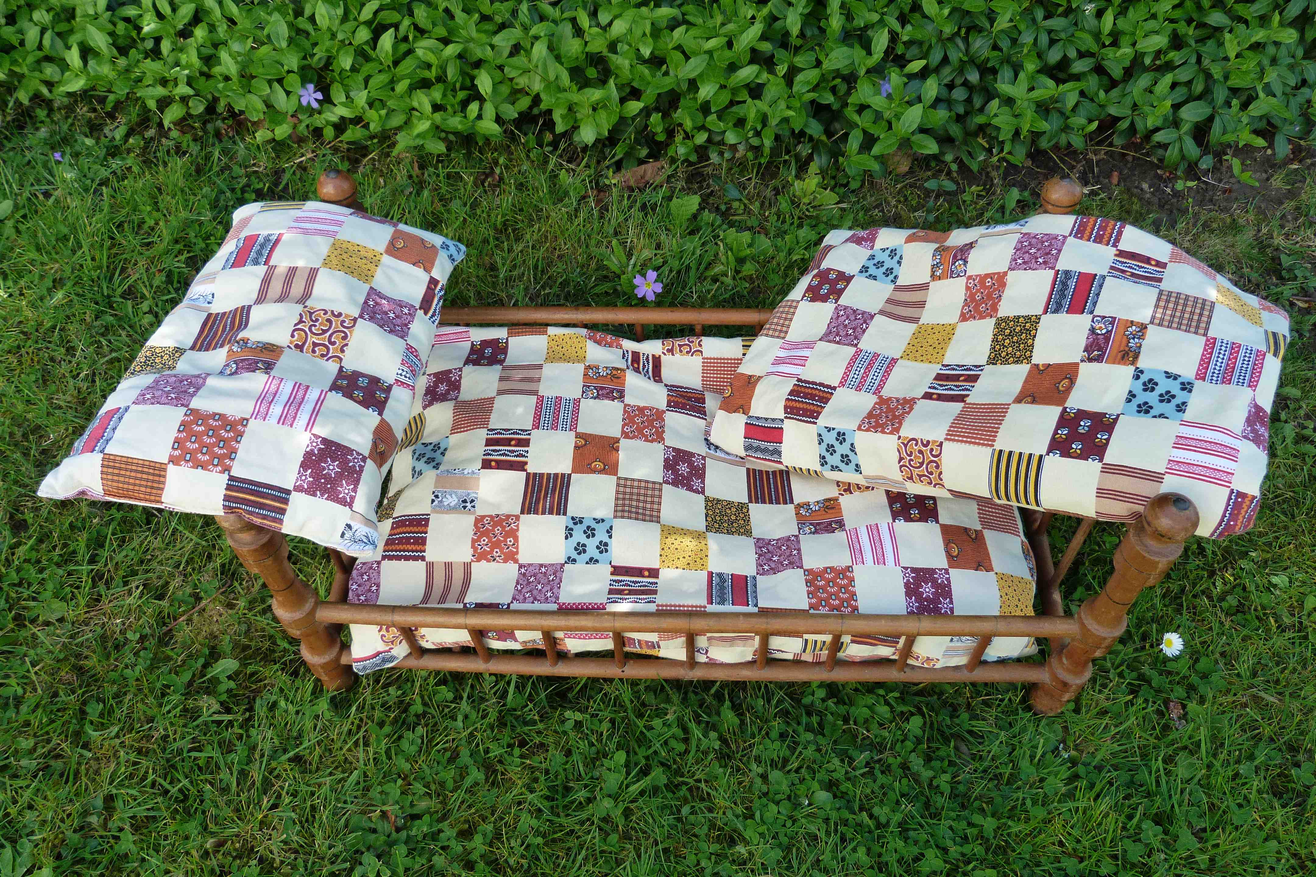 Napoleon III style doll bed