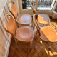 4 Gemla Vilda 3 dining chairs – Solid beech and natural leather – Sweden